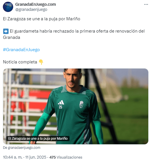 Diego Mariño, opción para reforzar la porteria del Real Zaragoza