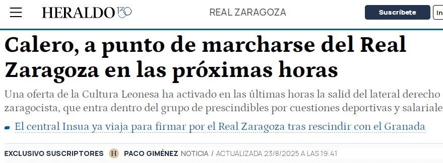 Calero se marcha a la Cultural Leonesa