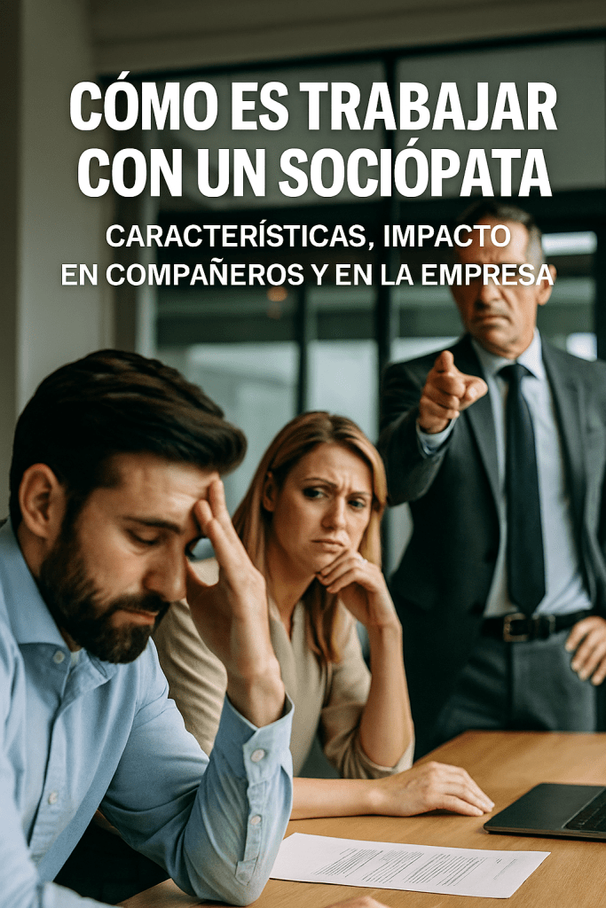 Cómo es trabajar con un sociopata